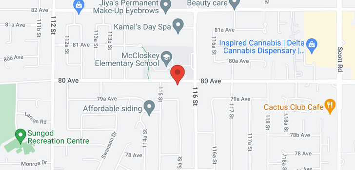 map of 11542 80 AVENUE